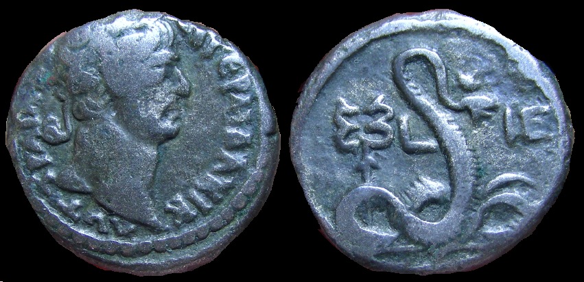 Coin with Agathodaemon