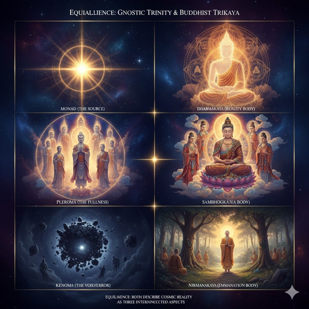 Trikaya doctrine⁴ in Gnosticism and Buddhism