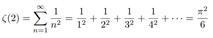 Pi, Integers and the Riemann Zeta function