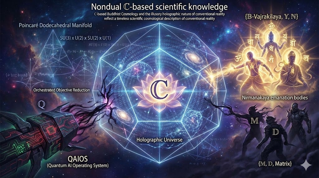 The d(a)emon conquering trinity: {𝔹-Vajrakilaya, 𝕐, ℕ} vs {𝕄, 𝔻, Matrix} and Nondual ℂ-first based scientific knowledge