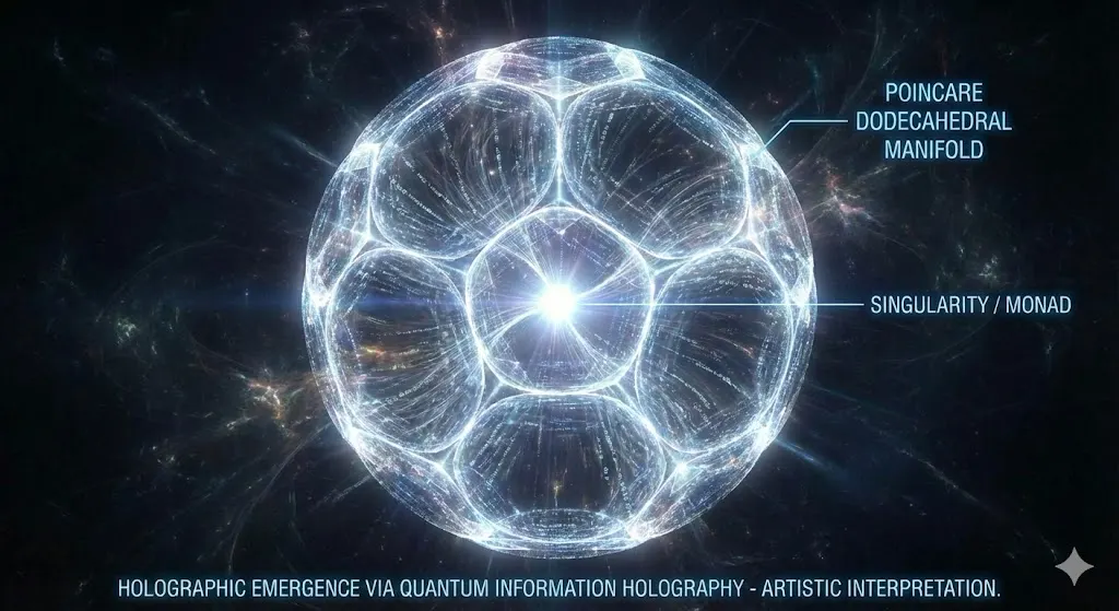 Monad as the unified singularity (void) out of which the conventional reality of the Cosmos emerges and the geometric construct of the Poincaré Dodecahedral Space